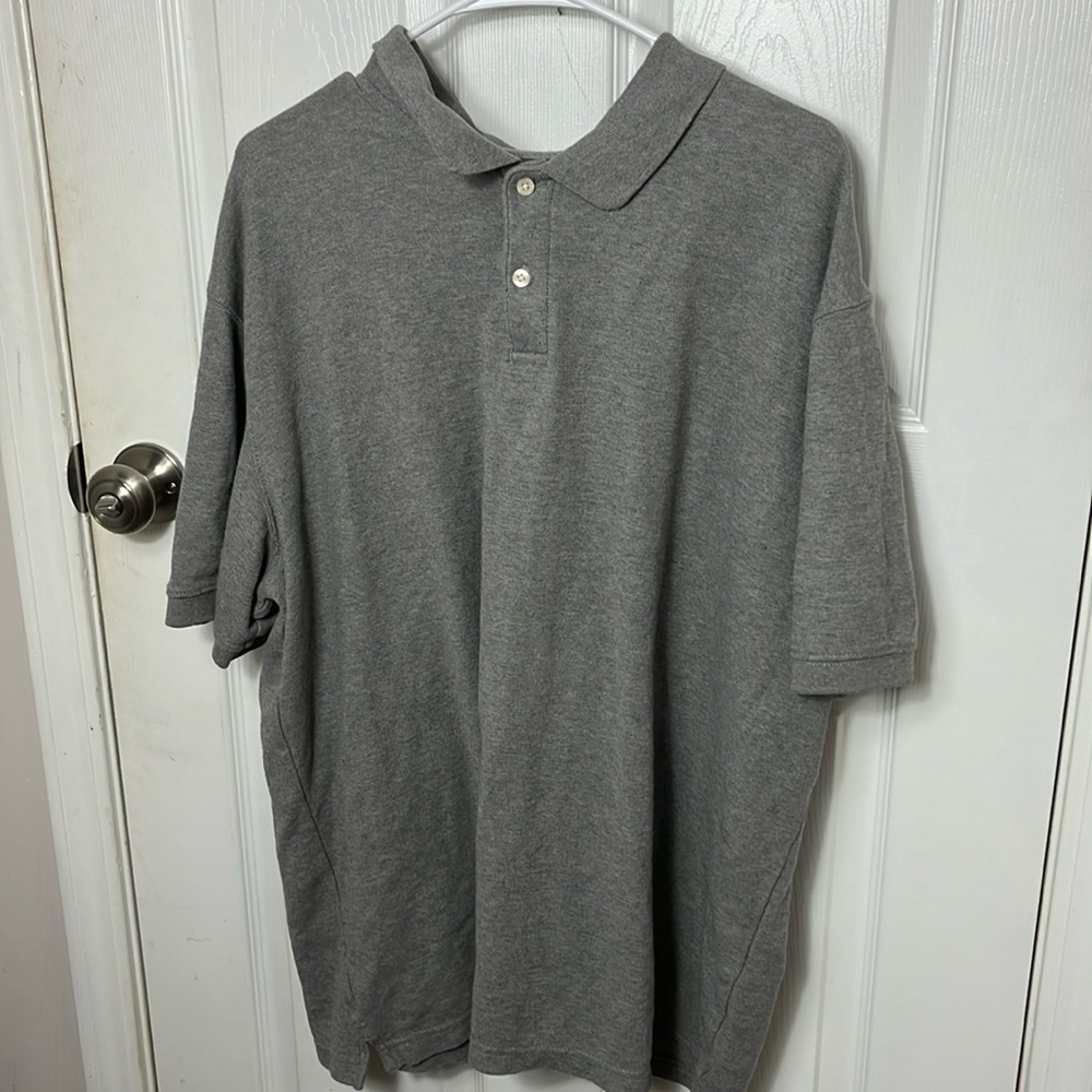 Cherokee Gray Polo Shirt Men’s XXL Classic Short Sleeve Casual Basic
